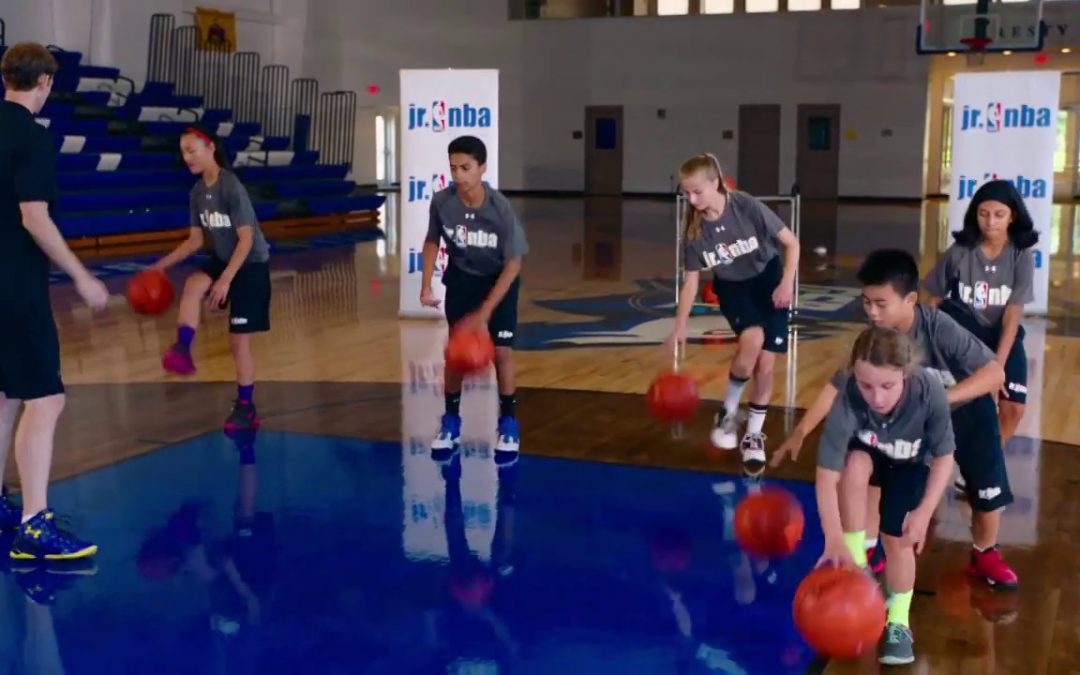 Stationary Under the Leg Dribble Drill